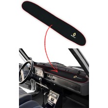 Renault 12 Toros Siyah Torpido Koruma Kaplama Halısı ‘’Logolu’’ | Nakış Tasarımlı