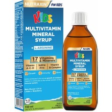 Kids Multivitamin Şurup 150 ml – 17 Vitamin ve , L-Arjinin, Kara Mürver, Beta Glukan, Çocuklar Için