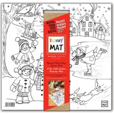 Akademi Çocuk Funny Mat White 40X40CM - Karlı Bir Gün