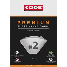 Premium Filtre Kahve Kağıdı - Ebat 2, 80 Adet