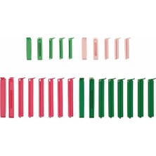 Bevara Torba Klipsi,boyutlar: 6 cm Uzunluğunda 10 Adet ve 11 cm Uzunluğunda 16 Adet, Karışık Renkler