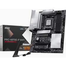 Msı Pro X870E-P Wıfı Am5 Ddr5 8200MHZ(OC) 3x M.2 Usb4 Gbps HDMI 5g Lan Wıfı 7 Rgb Atx