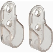 BADEM10 Askı Flanşı Oval Dolap Elbise Askı Asma Aparatı Plastik Aparat 45 mm (2 Adet)