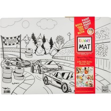 Akademi Çocuk Funny Mat 2'li Set 1 (Köpekler, Yarış Arabaları)