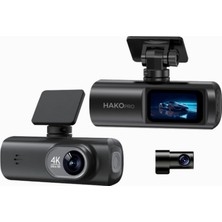 Hakopro 3840 * 2160P Ön ve Arka Kameralı 1.5” IPS Hd Ekran, Wifi ve Ultra Geniş Açılı UHD 4K Akıllı