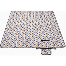Piknik Örtüsü GCM87CU, 200 x 200 cm Büyük Plaj Örtüsü, Kamp Örtüsü, Su Geçirmez Alt Yüzey, Makinede