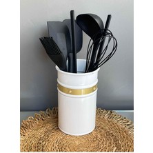 Feyza Design 7 Parça Siyah Silikon Servis Seti Kadınlar ve Evler Için Şık ve Kullanışlı