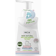 INCIA%100 Doğal Organik Sertifikalı Bebek Köpük Şampuanı Saç Vücut Lavanta Konak Önleyici Yenidoğan