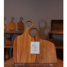 Feyza Design Çiftli Çok Yönlü Ahşap Sunum ve Kesme Tahtası Seti