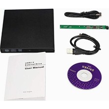 5114 USB Sata Slim 9.5mm DVD Rw Writer SSD External Harici Caddy
