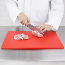 Feyza Design Kırmızı 50X30X2 cm Polietilen Kesim Tahtası, Dayanıklı ve Pratik Kullanım
