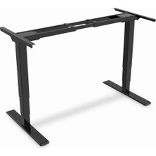 Dıgıtus Elektrikli Yüksekliği Ayarlanabilir Masa Iskeleti, Çift Motor, 3 Kademeli, Siyah