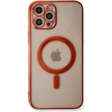LTG Nova Iphone 12 Kılıf Magneticsafe Lazer Silikon - Kırmızı