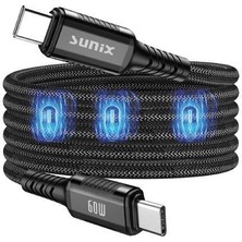 60W Mıknatıslı Usb-C Data ve Şarj Kablosu Ip-25