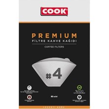 Premium Filtre Kahve Kağıdı - Ebat 4, 80 Adet