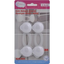 Miny Baby Unisex Çok Amaçlı Dolap Kilidi (Kısa, 2 Adet)