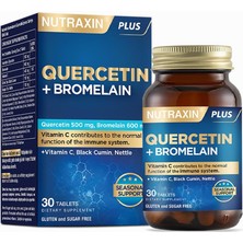 Quercetin + Bromelain 30 Tablet – C Vitamini, Çörek Otu ve Isırgan Otu Içerikli Bağışıklık Destekley
