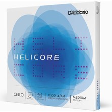 D'addario Helicore Cellosaiten-Set (4/4 Mensur, Medium-Spannung, Quartstimmung)