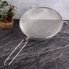 Feyza Design 25 cm Metal Süzgeç, Ince Tel, Dayanıklı ve Kullanışlı Bulaşık Aleti