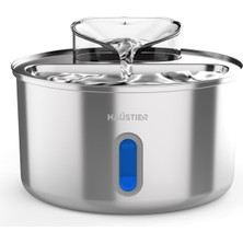 Haustier WF009L-W Pencereli Otomatik Kedi Su Sebili,kedi Su Çeşmesi, Su Pınarı 3.5lt Geniş Hazne, Su