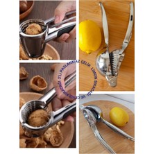 Feyza Design Paslanmaz Çelik 2'li Limon Sıkacağı ve Ceviz Kıracağı Seti