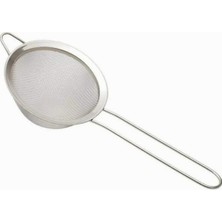 Metal Çay Süzgeci, Uzun Saplı, Gümüş Rengi