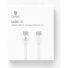 Cepini 240 W Usb-C Hızlı Şarj Kablosu Premium Uzun (2m) ​​​​​​​