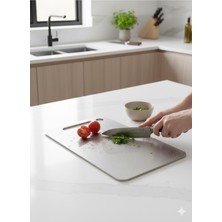Feyza Design Paslanmaz Çelik Kesme Tahtası, Dayanıklı ve Şık Mutfak Gereci
