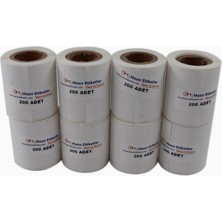 Hazır Etiketler , Hazır Al Hızlı Al Pp Termal Etiket 50MM x 30MM Ruloda 200 Li 8 Rulo Toplam 1600 Ad