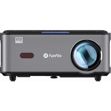 Funflix P1 Android 4K Destekli Bluetooth 5g Wi-Fi LED Full Hd Projeksiyon Cihazı, 150W Lamba, 300 In