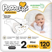 Paddlers Protection Bebek Bezi 2 Numara Mini 120 Adet (3-6 Kg) 2'li Jumbo Set