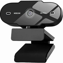 Webcam 1080P USB Kablolu Tak Çalıştır Konferans Kamera Dahili Mikrofon Chat Görüntülü Sohbet Yayın K