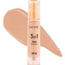 Note 3 In 1 Serum Concealer Spf 50 10 Medium Nemlendirici ve Aydınlatıcı Göz Altı Kapatıcısı