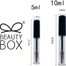 Özgürce 2 Adet Şeffaf Maskara Şişesi Sızdırmaz Mekanizma 5ml ve 10ML Siyah Kapak