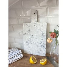 Feyza Design Şık ve Dayanıklı Mermer Kesme Tahtası, Mutfağınıza Şıklık Katacak