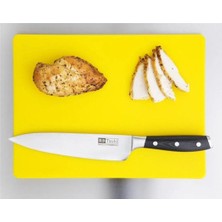 Feyza Design 50X30X2 cm Sarı Polietilen Kesim Tahtası, Dayanıklı ve Hijyenik Kullanım
