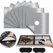 Kyrotech 5 Adet Gazlı Ocak Koruma Matı, Brülor Koruma Pedi, Yeniden Kullanılabilir Gazlı Ocak Üst Ka