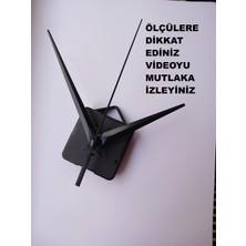 Cnr Shop Saat Mekanizması 18 mm Şaft Boyu Saat Makinesi Sessiz Çalışır Akrep-Yelkovan-Saniye-(Askılı)