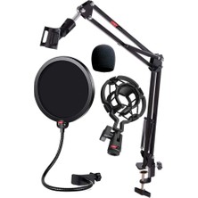 NB39PSMX Mikrofon Standı Shock Mount Pop Filter Sünger Seti