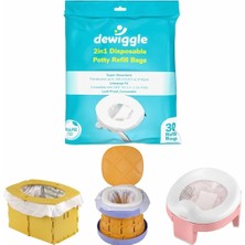 Dewiggle Lazımlık Poşeti, 30 Adet Emici Pedli Seyahat Hijyen Poşetleri