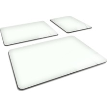 Feyza Design 3'lü Beyaz Düz Renk Cam Kesme Takımı, Şık ve Dayanıklı Tasarım