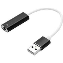 USB Den Mikrofonlu Kulaklık Çevirici (Usb To 3.5 mm Jack) Playstation Uyumlu Bilgisayar Ses Kartı Ka