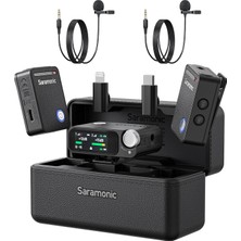 Saramonic Ultra Kablosuz Yaka Mikrofon, 32-Bit Float Kayıt, Zaman Kodu Senkronizasyonu, Gürültü Enge