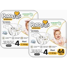 Paddlers Protection 4 Numara Maxi Bebek Bezi 88 Adet 7-14 Kg Ekstra Yumuşak 2'li Jumbo Set