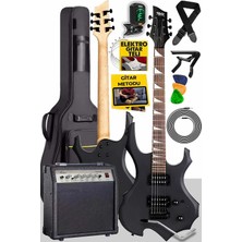 FORCE-AMP30 Üst Seviye 30 Watt Amfili Elektro Gitar H-H Profesyonel Full Set Aksesuarlı