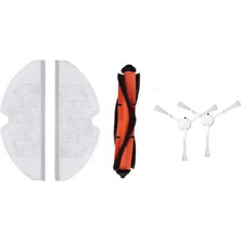 Dijitaldepodan Xiaomi Mi Robot Vacuum Mop Essential 2 in 1 Robot Süpürge ve Paspas Aksesuar Seti 2 adet fiber mop bezi 2 adet yan fırça 1 adet ana fırça
