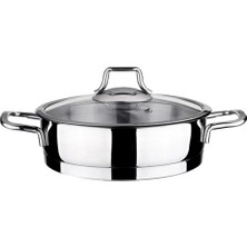 Leggno Vita 20CM Cam Kapaklı Çelik Sahan