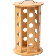 Orret Home Bambu Ayaklı Kapsül Kahve Standı Organizer – Geniş Depolama Kapasiteli, Doğal Ahşap Malze