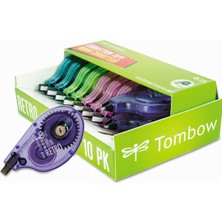 Tombow 68723 Mono Retro Düzeltme Bandı, Çeşitli Renkler, 10'lu Paket. Anında Düzeltmeler Için Kullan