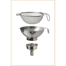 Korken 3 Parça Süzgeç-Huni Seti, Paslanmaz Çelik, 3 Parça Paslanmaz Çelik 49827492347